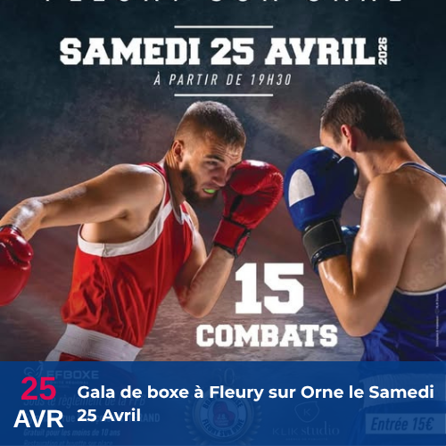 Gala de boxe à Fleury sur Orne – 25 avril 2026